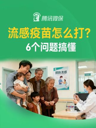 流感疫苗怎么打! 关于流感疫苗的6个问题,一次给你讲明白!#流感疫苗#预防流感#疫苗接种#医疗险#腾讯微保