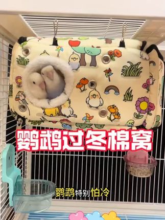 九九小鹦鹦鹉保暖鸟窝加厚棉窝保温玄凤牡丹珍珠虎皮过冬天鸟窝#鹦鹉鸟窝 #加厚棉窝 #鹦鹉过冬 #九九小鹦 #宠物用品
