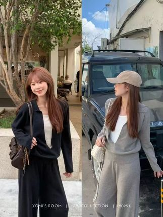YOMI小个子【柏林雾】绵羊毛+亚麻假两件套装气质休闲秋季显白显瘦#套装 #显高显瘦显腿长 #纯欲天花板 #通勤搭配 #ootd穿搭