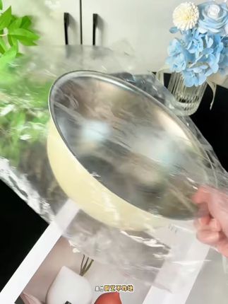 优品猫不锈钢奶油喵三件套盆加深和面盆厨房洗菜盆泡面饭碗汤碗#优品猫 #不锈钢盆 #三件套盆 #厨房用品 #实用盆具