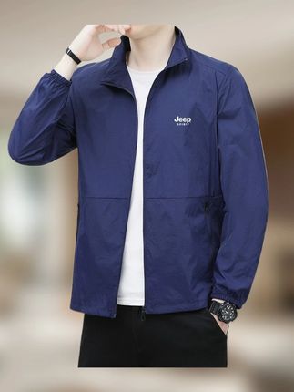 jeep吉普2025夏季防晒衣男士外套防紫外线宽松风衣立领超 #品质男装 #男士防晒衣 #百搭休闲防晒衣外套 #不挑年龄不挑身材 #夏季新款