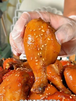 简直不要太香了! 超好吃的去皮大鸡腿,鲜嫩不柴 ,特别入味#鸡腿 #开袋即食 #零食推荐
