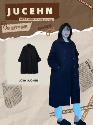 经典风衣外套超显气场!挺括不压身,春秋搭裙裤都利落#外套 #风衣 #谁穿谁好看 #今天穿什么 #大码女装