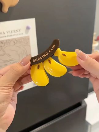 不蕉绿磁吸封口夹家用厨房包装袋防潮保鲜密封夹创意高颜值冰箱贴