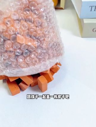 真砖盖房子DIY小屋开心农场仿真迷你砖块小小泥瓦匠儿童玩具礼物#真砖盖房子#DIY小屋 #仿真迷你砖块  #儿童玩具