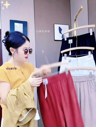 #面料柔软舒适 #显高显瘦显腿长 #九分裤女 #凉快透气 #国风古韵