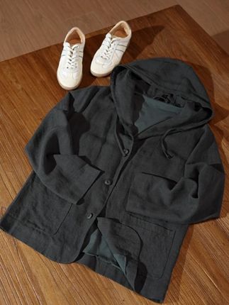 #品质男装 #面料柔软舒适 #天丝亚麻面料 #连帽外套