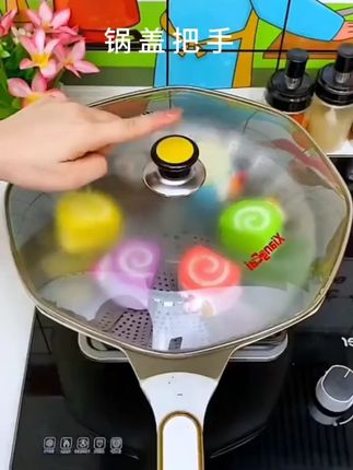 【3个装】 锅盖把手配件 提手锅盖帽 防烫玻璃锅盖把手柄#锅盖把手 #厨房好物 #防烫配件 #家居用品 #实用小物件