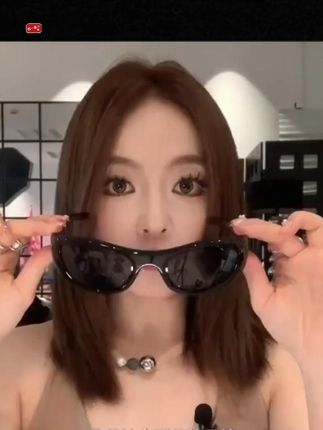 2024新款时尚发箍墨镜女防风街拍眼镜酷男女辣妹太阳镜防紫外线