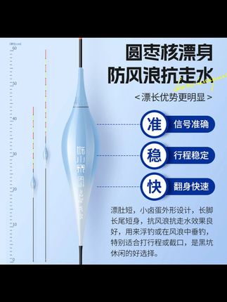陈小泉新款小卤蛋设计行程日夜两用双面LED高亮0.8极细硬尾夜钓漂#硬尾夜光漂 #夜光漂 #夜光漂推荐 #夜光漂电子漂 #夜光漂调漂