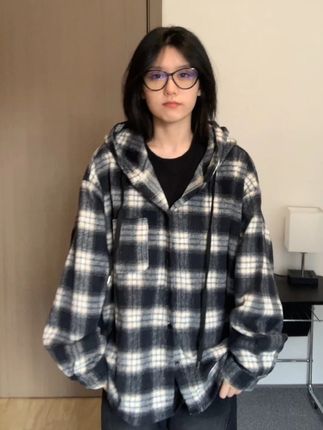 衬衫控的“醉爱”,OVERSIZE版型,不挑身材 #ootd穿搭 #无性别穿搭 #格子衬衫