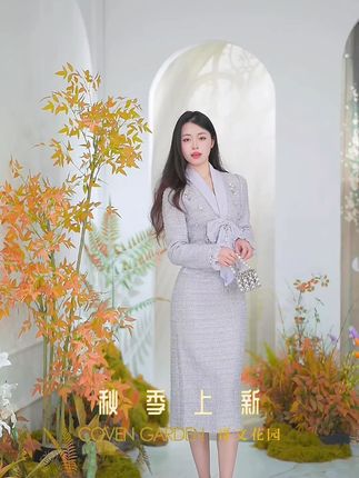 哥文花园小香风羊毛呢料连衣裙 #哥文花园 #哥文花园新品 #小香风连衣裙 #优雅端庄 #许妍穿搭