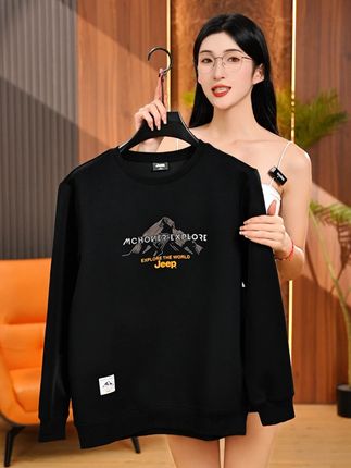 耐穿,耐磨,不起球免烫好打理的Jeep吉普大品牌圆领卫衣 #谁穿谁好看 #品质男装 #遮肉显瘦 #显瘦