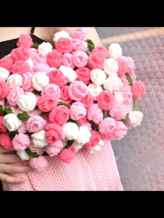 可变花束毯子成品免手工毛线钩织玫瑰花束 #花束 #花束毯子 #毛毯 #披肩