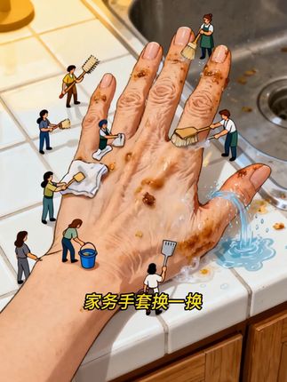 家务手套换一换,手背皮肤好一半!#好物推荐🔥 #生活好帮手 #厨房好物 #家务手套