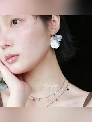 YOYR 黄铜耳饰 镂空蝶翼流苏耳环精致高级感设计感2025新款耳钉#时尚耳饰 #黄铜耳钉 #2025新款 #精致配饰 #蝶翼流苏