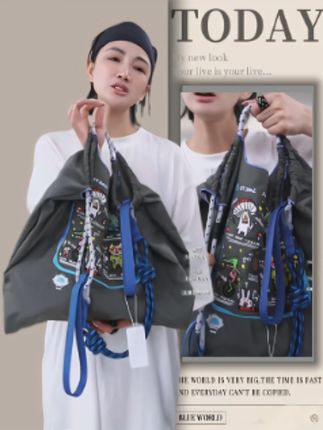 【虚拟世界/包+绳子】趣味时尚百搭大容量单肩包 #单肩包  #潮流包包  #潮搭  #时髦精看过来  #时尚穿撘