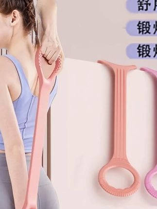 拉力器女开背八字拉伸带弹拉力绳开肩练背部瑜伽锻炼健身拉筋神器#拉力器 #开背拉力器 #便携拉力器 #拉伸带 #拉力绳