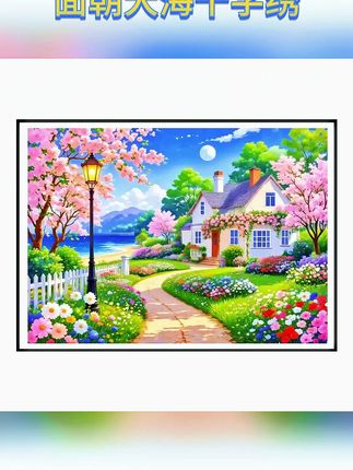 【针情针艺定制】2025新款面朝大海十字绣,43色超唯美! #唯美十字绣 #客厅十字绣 #卧室玄关装饰 #43色十字绣 #玄关十字绣