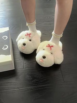 马尔济斯可爱棉拖鞋女款室内家居防滑保暖加绒棉拖毛毛拖鞋女冬季#冬季棉拖 #女生拖鞋 #防滑拖鞋 #可爱棉拖 #室内家居