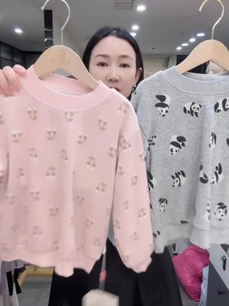 #高品质童装 #针织 #卫衣 #谁穿谁好看 #秋冬新款 A类480克双层加厚卫衣秋冬保暖儿童针织打底男童女童