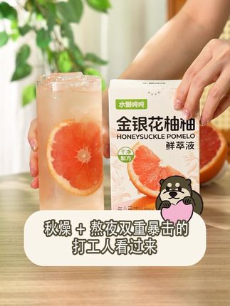 秋燥+熬夜双重暴击,打工人看过来,喝一次就离不开啦! #金银花柚柚 #金银花柚子 #仙女都在喝什么 #好喝不贵 #0糖