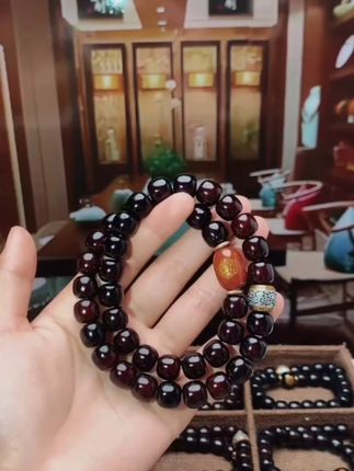 菩提双圈手串男女款时尚复古轻奢文玩老料盘玩玉化#强烈推荐 #老料 #生肖 #菩提手串 #男女同款
