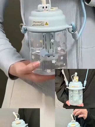 恒度星星高颜值重力球大容量塑料水杯女生夏天卡通吸管躺着喝杯子 这么可爱的水杯,每次喝水心情都变好! #水杯 #斜挎吸管水杯 #可爱的水杯 #是时候安排一下了 #学生夏天网红水杯