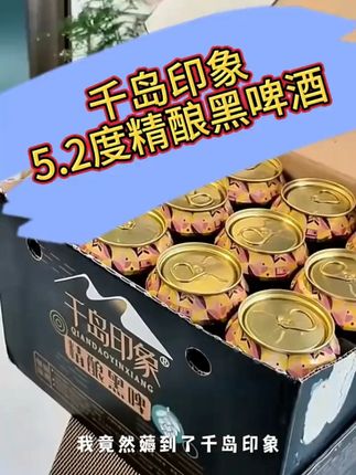 千岛印象5.2度精酿黑啤酒500ml*12罐装啤酒整箱优级夏日酒水饮品