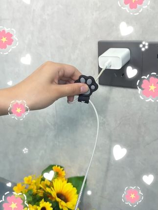 雪贝熊 6个装卡通创意理线器 可爱硅胶绕线器耳机绕线器充电线