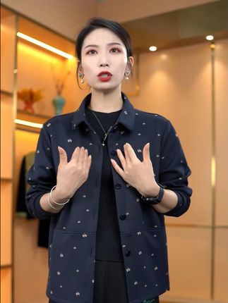 妈妈装春装新款时尚气质方领衬衫中老年女装妈妈装宽松大码上衣女 #早秋 #时尚 #气质#衬衫 #百搭