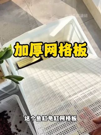 加密加厚多功能网格板,养鱼 养龟 造景好帮手! 加厚PP材质,可用做鱼缸滤材垫板、鱼缸造景板、乌龟晒台、防跳网、隔离板等多种用途,还没用的赶快用上吧!#龟宠时代 #水族用品 #造景 #鱼缸里的大自然 #底滤板