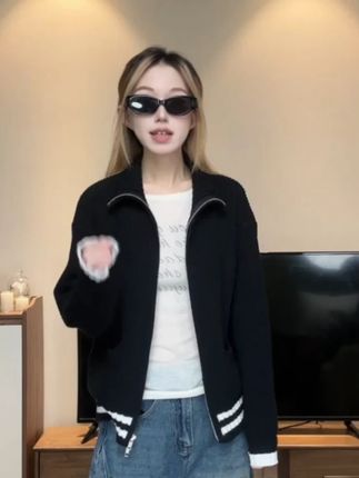 【午后遐想】针织开衫短款拉链毛衣外套女高级感长袖上衣#高级 #休闲 #气质 #大气 #时尚
