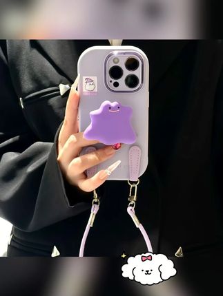 怪兽支架挂绳适用苹果16/17手机壳iPhone15小米14vivoppo华为p70 #仙女必备 #爱了爱了 #闺蜜同款 #这也太好看了 #手机壳