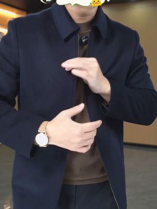 罗蒙秋冬新款男士高档商务休闲时尚保暖翻领行政外套 #夹克外套 #夹克穿搭 #夹克推荐 #夹克分享 #百搭夹克