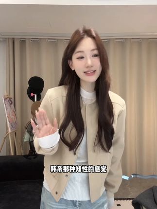 复古拼接百搭短款夹克外套女秋季高级感宽松休闲棒球服上衣潮ins#每日穿搭 #女装 #显瘦遮肉 #通勤搭配
