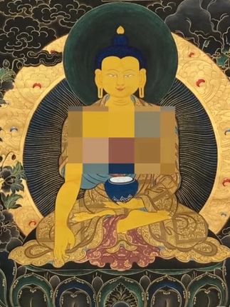 手绘牟尼 #唐卡 #手绘 #藏文化