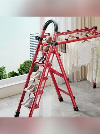 牧先 多功能碳钢金晾晒梯晾衣架可伸缩晾晒架子家用梯晾晒架梯子#阿文 #晾衣架 #晾衣架梯子 #阿文推荐 #好物分享