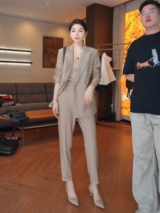 Tender Jinger老钱风气质休闲西装外套(分开拍) #穿出高级感 #品质女装 #轻奢女装 #修身高定女装 #女人味穿搭