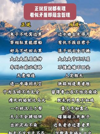 这些看似矛盾却又蕴含深刻哲理的句子,展现了先辈的智慧与妙趣,这本书能够在阅读中获取乐趣与启发。#俗话说得好 #正反话 #说话技巧 #老祖宗的智慧 #句句在理