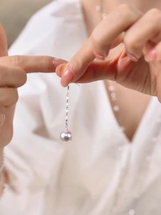 曼塔玫瑰紫珠流苏耳钩银豆超闪气质轻奢简约耳勾#美出高级感 #小众饰品 #首饰分享 #仙女必备 #饰品女生精致