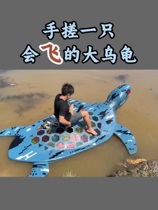 只要马力足,乌龟也能水上飞,真是一场极具创意的手工大制作#牛人制作 #便宜好吃的零食