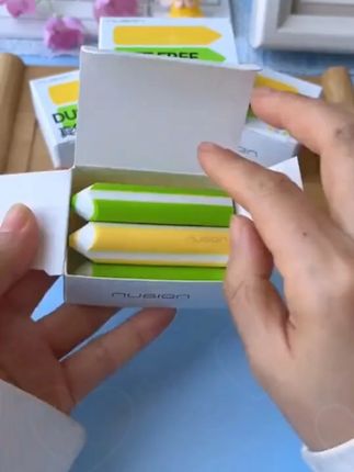 这就是我儿子说好用的纽赛真集屑笔形#橡皮擦 不仅擦得干净还擦字成线,笔形设计孩子好抓握#学习用品#文具安利