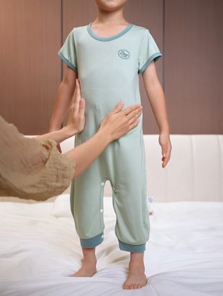 双层护肚天丝连体睡衣,透气排汗又防踢被子,夏天妈咪真省心 #高品质童装 #儿童家居服 #夏季新款 #舒适家居服