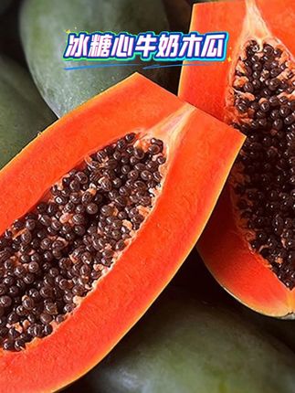 树上熟的冰糖心木瓜真的好好吃!#木瓜 #应季水果 #牛奶木瓜 #好吃到停不下来