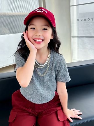 女童裤子春秋纯棉工装裤儿童新款长裤中大童洋气女孩束脚休闲 #女童裤子 #女孩束脚休闲