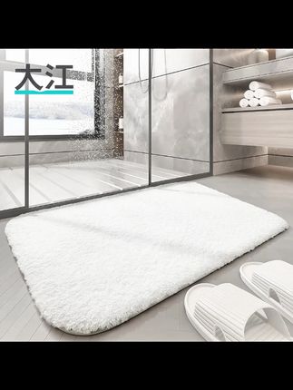 卫生间地垫浴室门口吸水垫脚垫防滑垫吸水垫洗手间毛绒加厚垫#地垫 #脚垫 #防滑地垫 #浴室地垫 #卫生间地垫