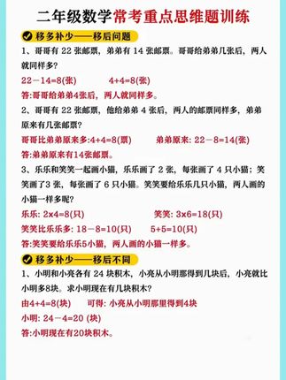 二年级应用题难度加大,这本同步应用题卡,提高审题能力规范答题,打牢基础不丢分!#小学数学 #应用题 』