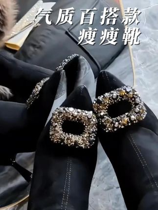 #高跟鞋 #美鞋实拍 #高档大气上档次 #时尚 #怎么这么好看 新款2025秋冬尖头时尚细跟气质百搭款瘦瘦靴