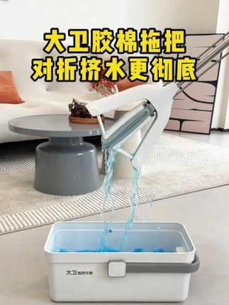 我看看是谁家还没有这个可以吸很多水又便宜好用的胶棉拖把。#胶棉拖把 #大卫拖把 #居家好物